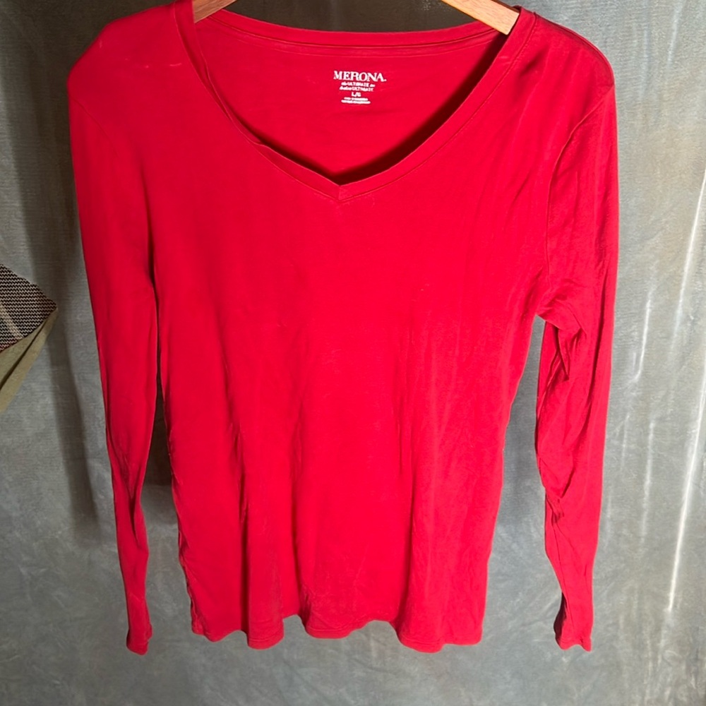 Merona Red Long Sleeve